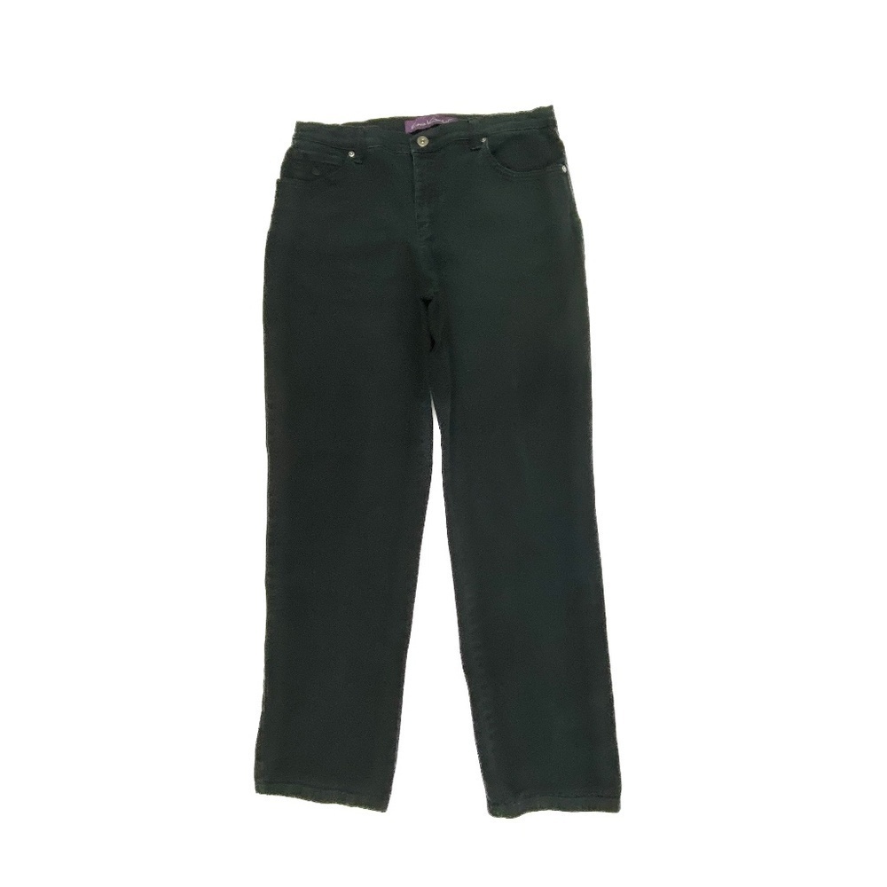 Gloria Vanderbilt Amanda Jeans Womens 8P Black Straight Leg High Rise Denim